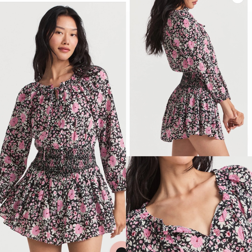 Netra Mini Dress | Loveshackfancy | Raspberry Spice Latte / P